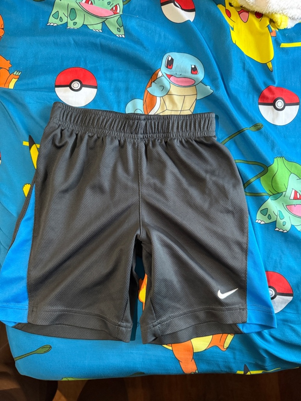 Nike Boys Black and Blue Athletic Shorts